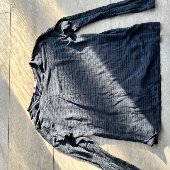 Alexander Wang Long Sleeve Scoop Neck T-Shirt - Blue & Black (Size XS) - Picture 5 of 6